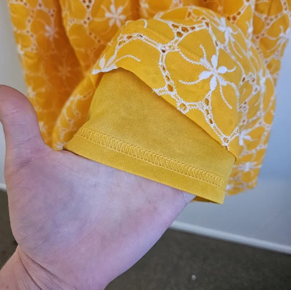 Vici Flying Tomato Lucy Eyelet Flutter Sleeve Bow Back Mini Dress - Picture 8 of 8